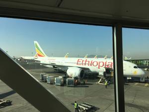 Boing 787-8 der Ethiopian Airlines in Addis Abeba