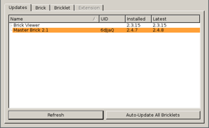 Dialog zum Aktualisieren der Firmware